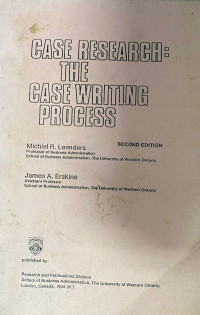 Case Research: the case writing process