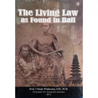 Living Law as Found in Bali