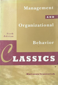 Management and Organization Behavior Classics