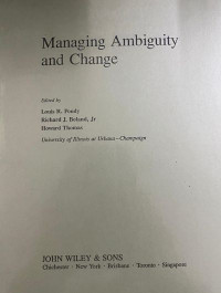 Managing Ambiguity and Change