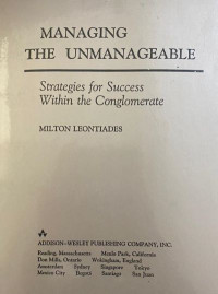 Managing The Unmanageable