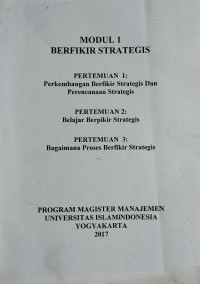 Modul 1 Berfikir Strategis