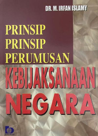 Prinsip-prinsip perumusan kebijaksanaan negara